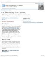 CDC Respiratory Virus Updates