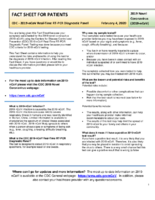 CDC  2019nCoV realtime RTPCR diagnostic panel fact sheet for patients