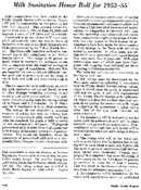 Milk sanitation honor roll for 195355