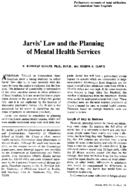 Jarvis law and the planning of mental health services