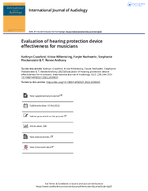 Evaluation of hearing protection device effectiveness for musicians 2023