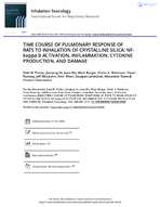 Time Course of Pulmonary Response of Rats to Inhalation of Crystalline Silica NFKappa B Activation Inflammation Cytokine Production and Damage