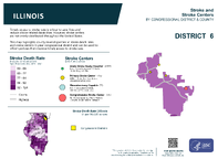 IL Congressional District 06 Stroke and Stroke Centers Map 118th Congress