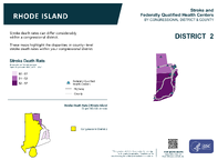 RI Congressional District 02 Stroke and Federally Qualified Health Centers Map 118th Congress