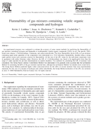 Flammability of Gas Mixtures Containing Volatile Organic Compounds and Hydrogen