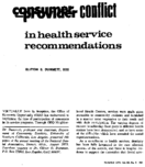 Consumerprovider conflict in health service recommendations