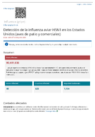 Deteccin de la influenza aviar H5N1 en los Estados Unidos aves de patio y comerciales