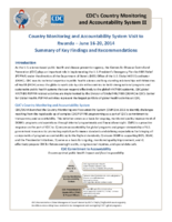 Country Monitoring and Accountability System Visit to Rwanda  June 1620 2014 Summary of Key Findings and Recommendations