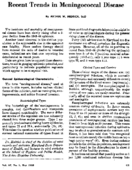 Recent trends in meningococcal disease