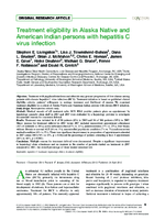 Treatment eligibility in Alaska Native and American Indian persons with hepatitis C virus infection