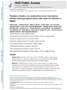 Resistance levels to nonnucleoside reverse transcriptase inhibitors among pregnant women with recent HIV infection in Malawi