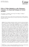 Effect of Silica Inhalation on the Pulmonary Clearance of a Bacterial Pathogen in Fischer 344 Rats
