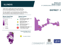 IL Congressional District 03 Stroke and Stroke Centers Map 118th Congress