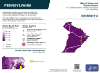 PA Congressional District 06 Stroke and Stroke Centers Map 119th Congress