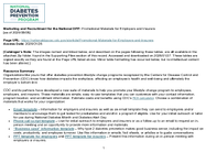 Marketing and Recruitment for the National DPP Promotional Materials for Employers and Insurers