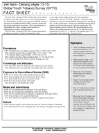 2003 Viet Nam  Denang Ages 1315 Global Youth Tobacco Survey GYTS Fact Sheet