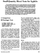 A comparison of serologic tests