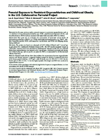 Prenatal Exposure to Persistent Organochlorines and Childhood Obesity in the US Collaborative Perinatal Project