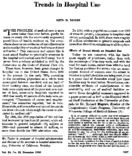 Trends In Hospital Use