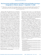 Risk Assessment and Management of COVID19 Among Travelers Arriving at Designated US Airports January 17September 13 2020