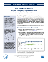 Wait time for treatment in hospital emergency departments 2009