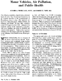 Motor vehicles air pollution and public health