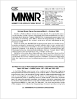 MMWR Morbidity and Mortality Weekly Report Vol 47 No 39 October 9 1998