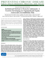 Institutional Reform to Promote Antiracism A Tool for Developing an Organizational Equity Action and Accountability Plan