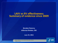 LAIV vs IIV effectiveness  summary of evidence since 2009