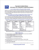 Traumatic Incident Stress Information for Emergency Response Workers