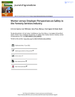 Worker Versus Employer Perspectives on Safety in the Forestry Services Industry
