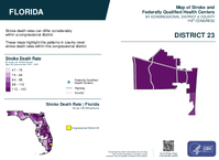 FL Congressional District 23 Stroke and Federally Qualified Health Centers Map 119th Congress