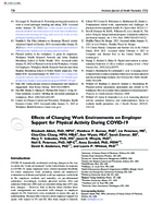 Effects of Changing Work Environments on Employer Support for Physical Activity During COVID19