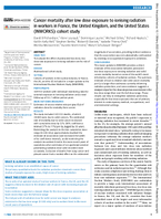 Cancer Mortality After Low Dose Exposure to Ionising Radiation in Workers in France the United Kingdom and the United States INWORKS Cohort Study