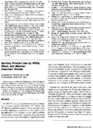 Sanitary product use by white black and Mexican American women