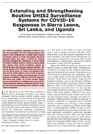 Extending and Strengthening Routine DHIS2 Surveillance Systems for COVID19 Responses in Sierra Leone Sri Lanka and Uganda