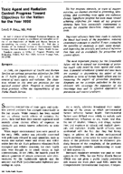 Toxic Agent And Radiation Control Progress Toward Objectives For The Nation For The Year 1990