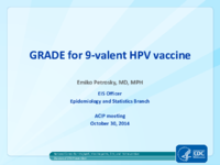 GRADE for 9valent HPV vaccine