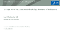 2Dose HPV vaccination schedules  review of evidence