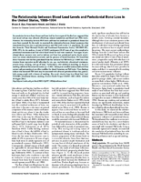 The relationship between blood lead levels and periodontal bone loss in the United States 19881994
