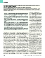 Evaluation of Spatial Relationships between Health and the Environment The Rapid Inquiry Facility