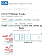 United States COVID19 cases and deaths by state reported to the CDC since January 21 2020 US COVID19 cases reported to the CDC in the last 7 days by stateterritory Sep 17 2020