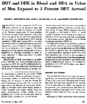 Ddt And Dde In Blood And Dda In Urine Of Men Exposed To 3 Percent Ddt Aerosol