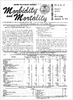 Morbidity and Mortality Weekly Report Vol 21 No 37 week ending September 16 1972