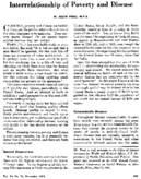 Interrelationship of poverty and disease