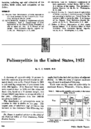 Poliomyelitis in the United States 1951