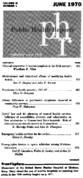 Public Health Reports  v 85 no 6  table of contents