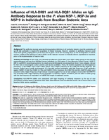 Influence of HLADRB1 and HLADQB1 Alleles on IgG Antibody Response to the P vivax MSP1 MSP3 and MSP9 in Individuals from Brazilian Endemic Area