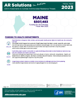 CDCs Investments to Combat Antibiotic Resistance Threats Maine Fiscal Year 2023