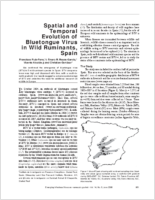 Spatial and Temporal Evolution of Bluetongue Virus in Wild Ruminants Spain